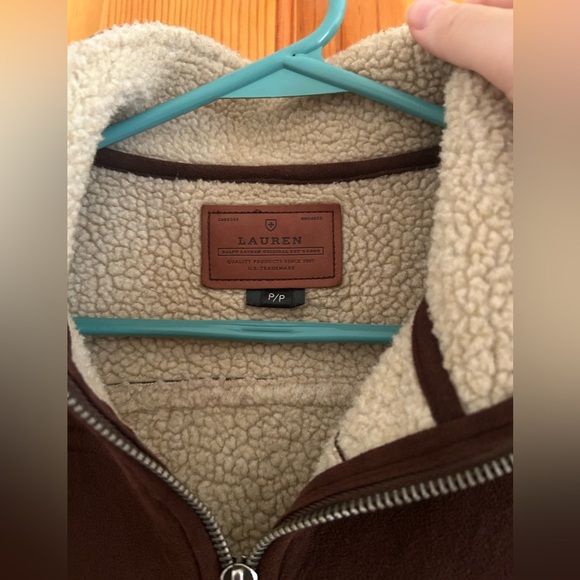 Lauren Ralph Lauren Brown Sherpa Vest - Picture 4 of 4